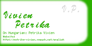 vivien petrika business card